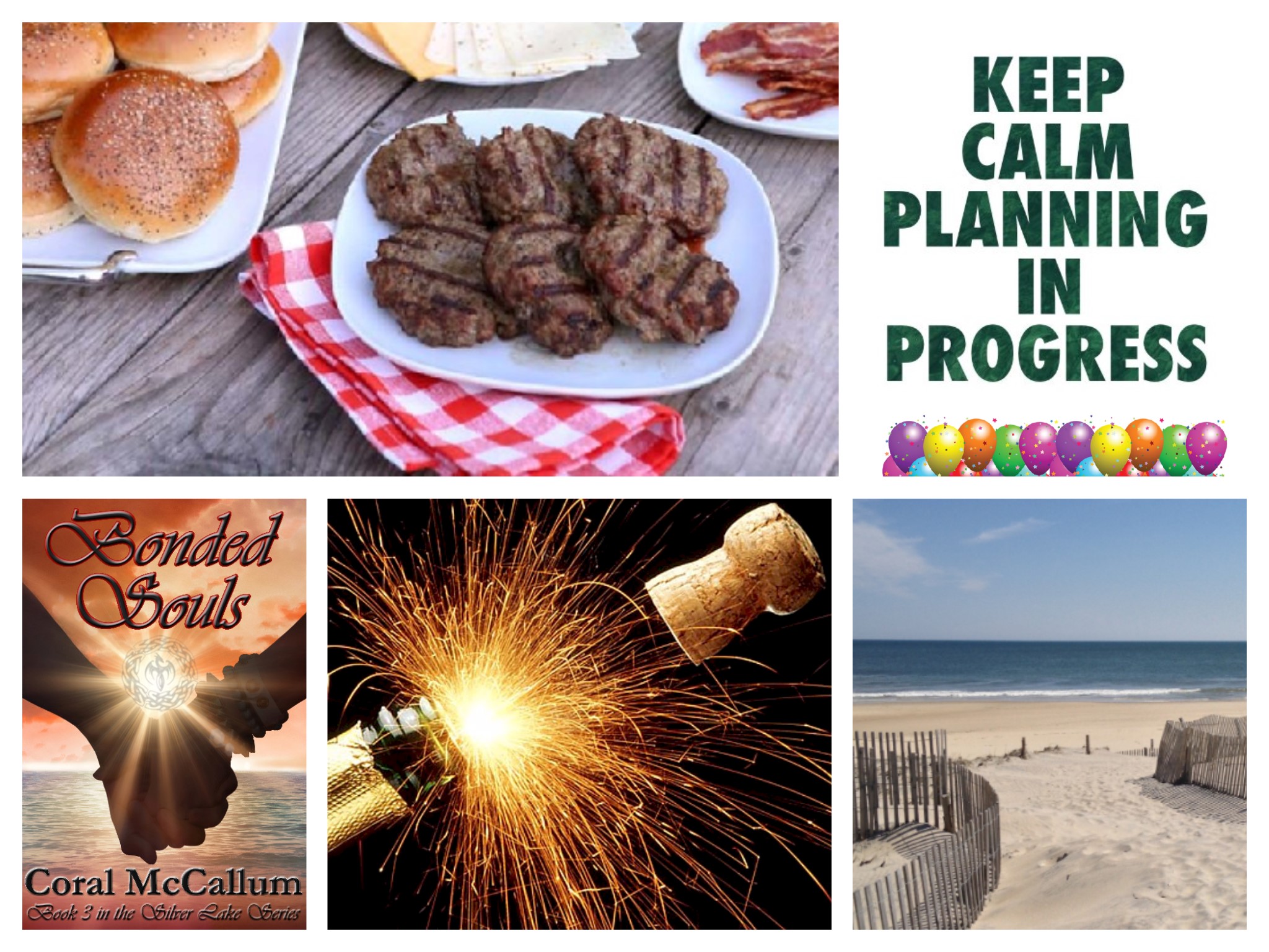 Book launch party planning collage