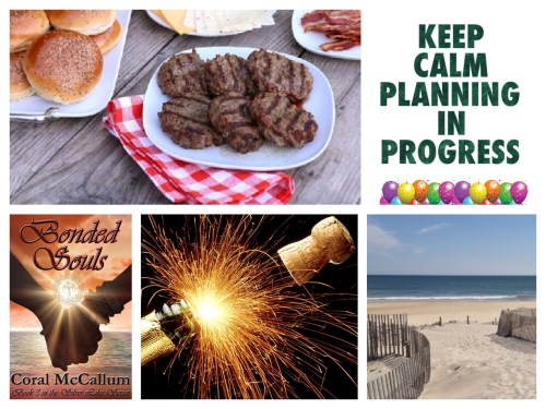 Book launch party planning collage