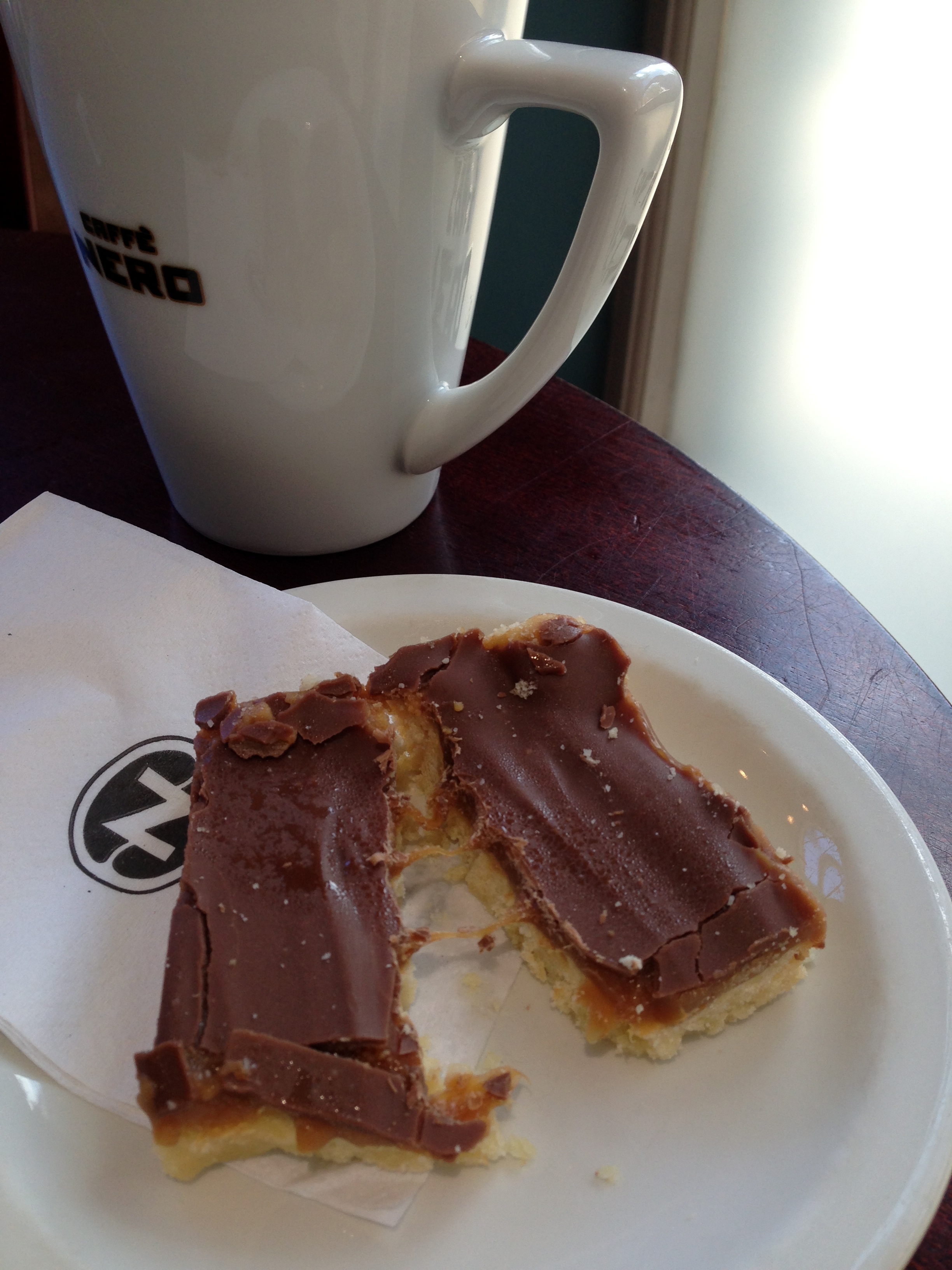 coffee and caramel shortcake